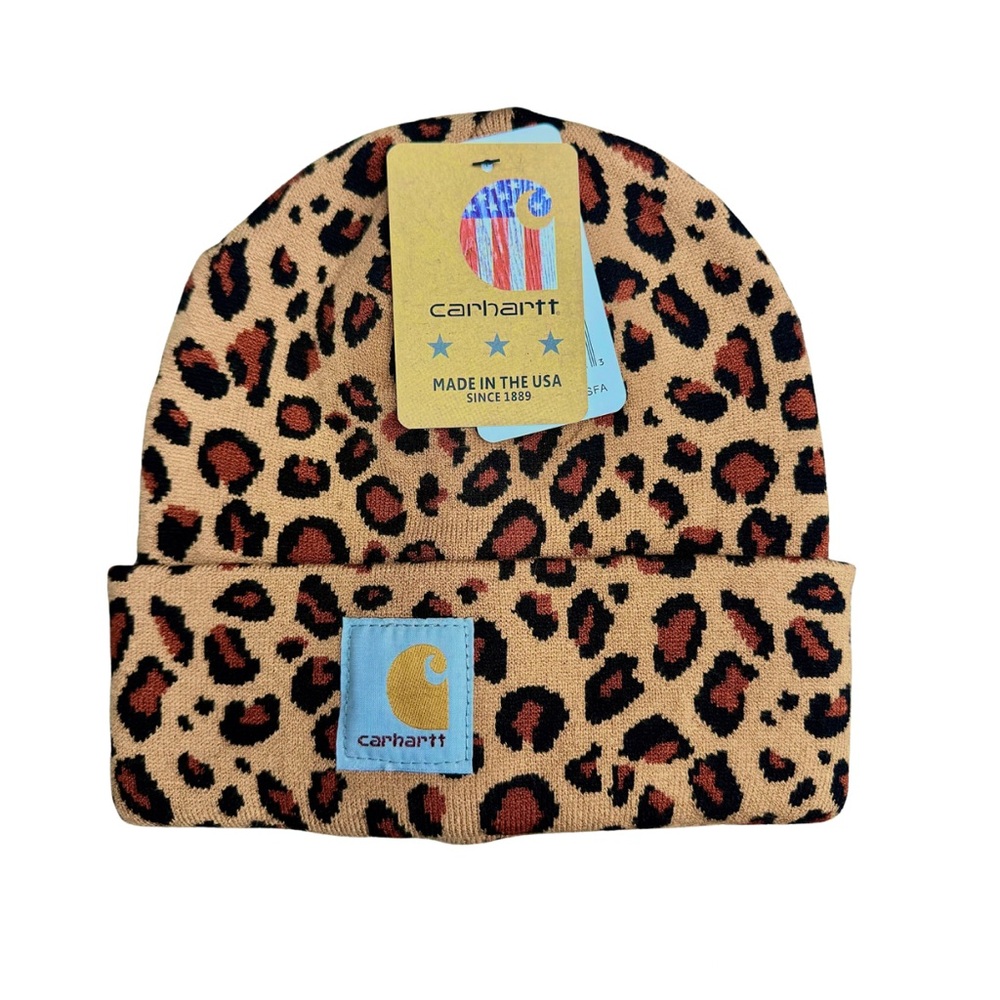 Brown Leopard Beanie